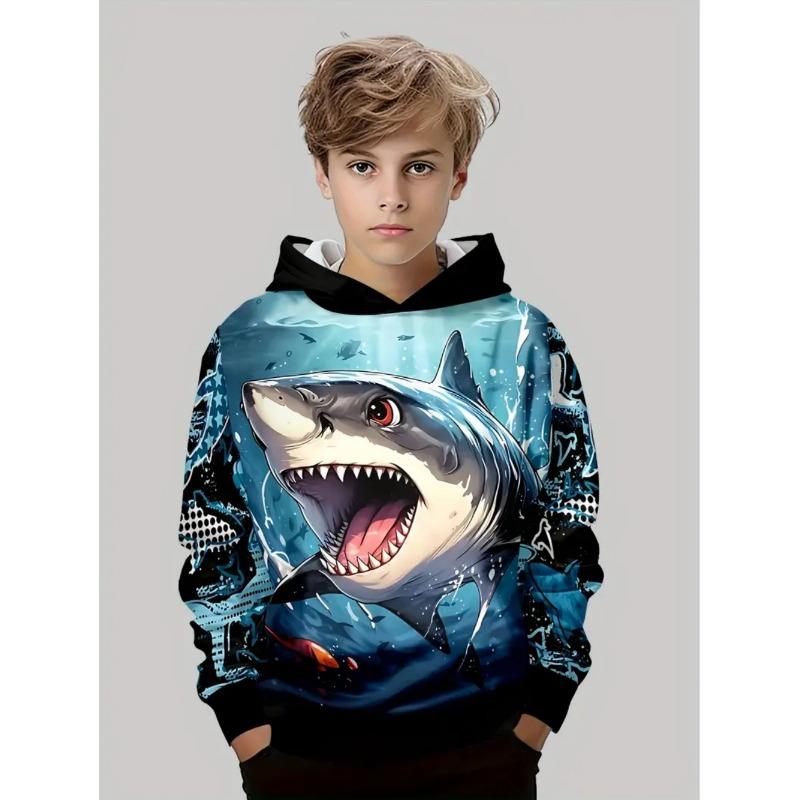 Trala Lero Tralala Hoodies Shark 3d Print Baby Boy Clothes Casual Long Sleeve Child Sweatshirt Outdoor Loose Tops Boys Clothing