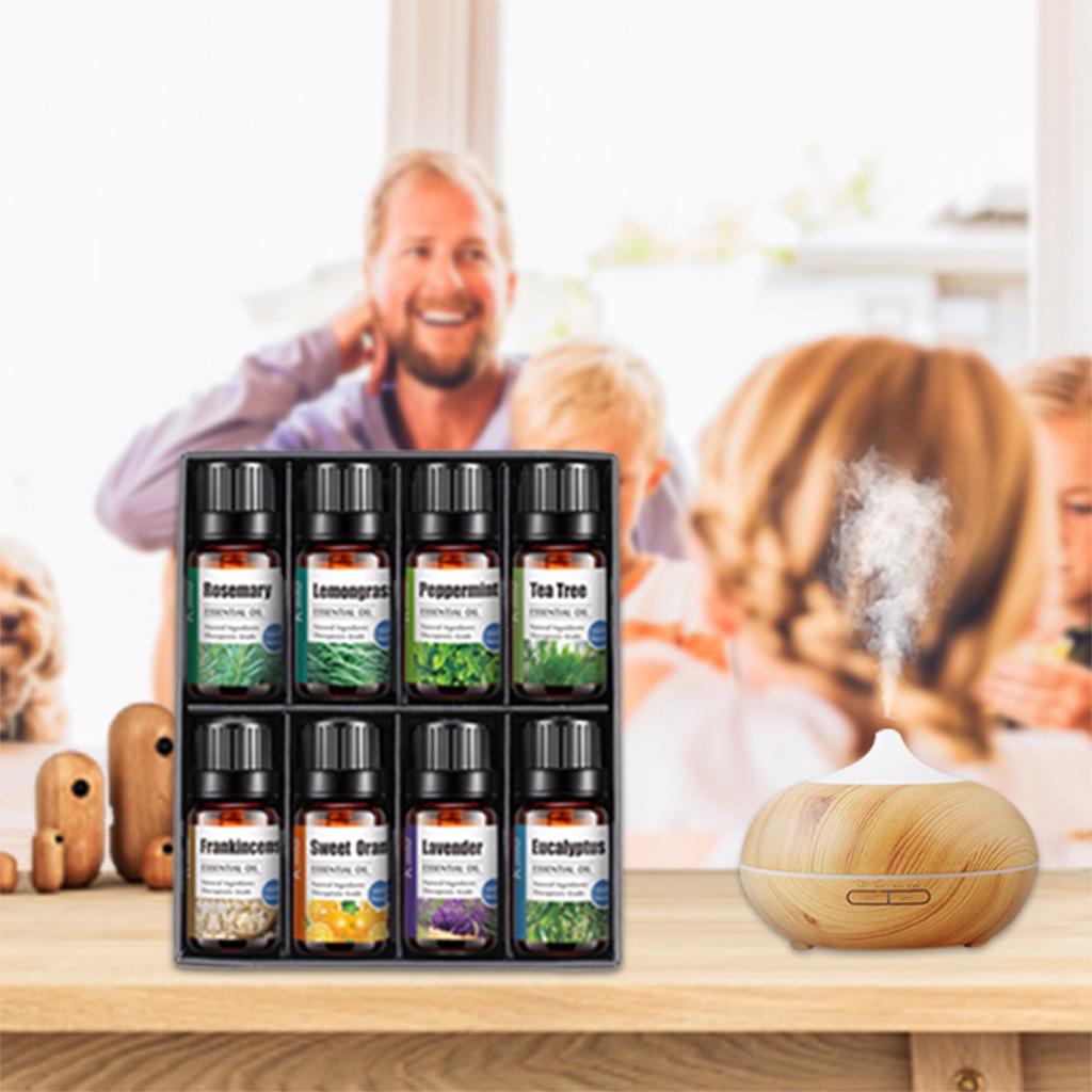    Natürliches Aromatherapieöl, 10 ml, 8 Flaschen, Geschenkset