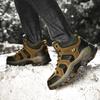 39-48 Uomo Taglie Forti Scarpe alla Moda High Top per Escursionismo e Alpinismo all'Aperto con Imbottitura in Cotone Peluche Scarponi da Neve