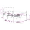 VidaXL Bed Frame with Headboard White Small Double Solid Wood 3195257