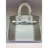 Geantă platinum cu model crocodil transfrontalier 20/25/30 cm Modă europeană și americană geantă tote portabilă cu model piatră en-gros