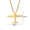 Aircraft Airplane Necklace & Pendant With Stainless Steel Chains For Men Gold Color Men's Hip Hop Jewelry Gifts