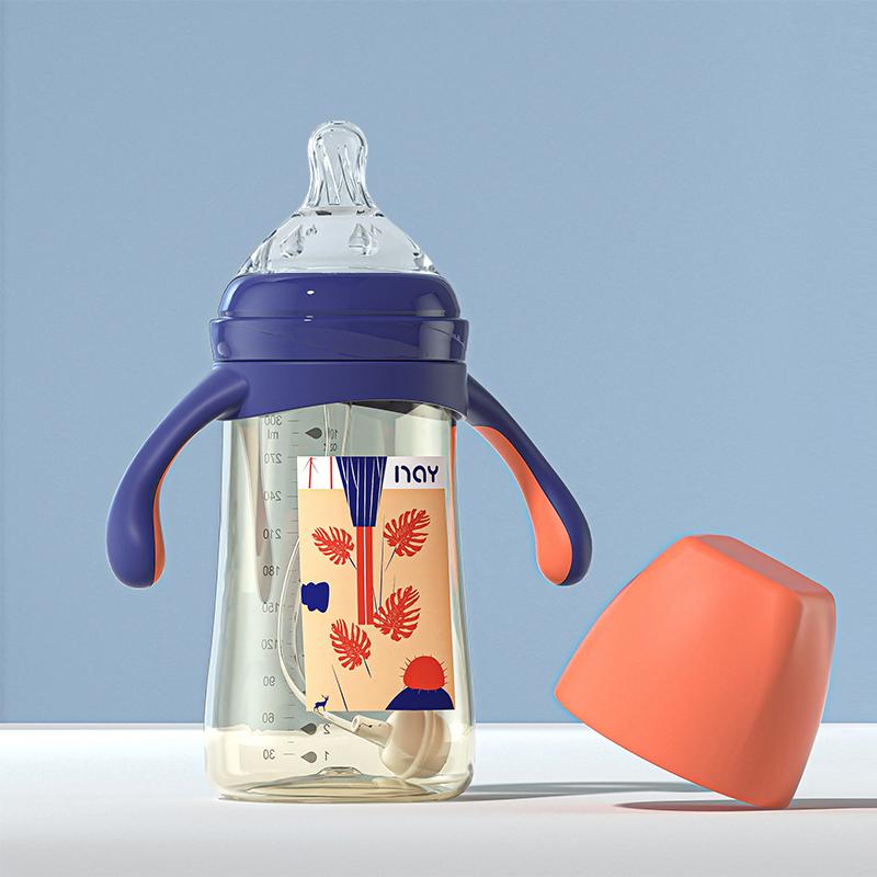 

Dr.isla BPA Free Baby Bottle With Gravity Ball Newborn Baby Bottle With Handle 240ML/300ML Baby Bottles