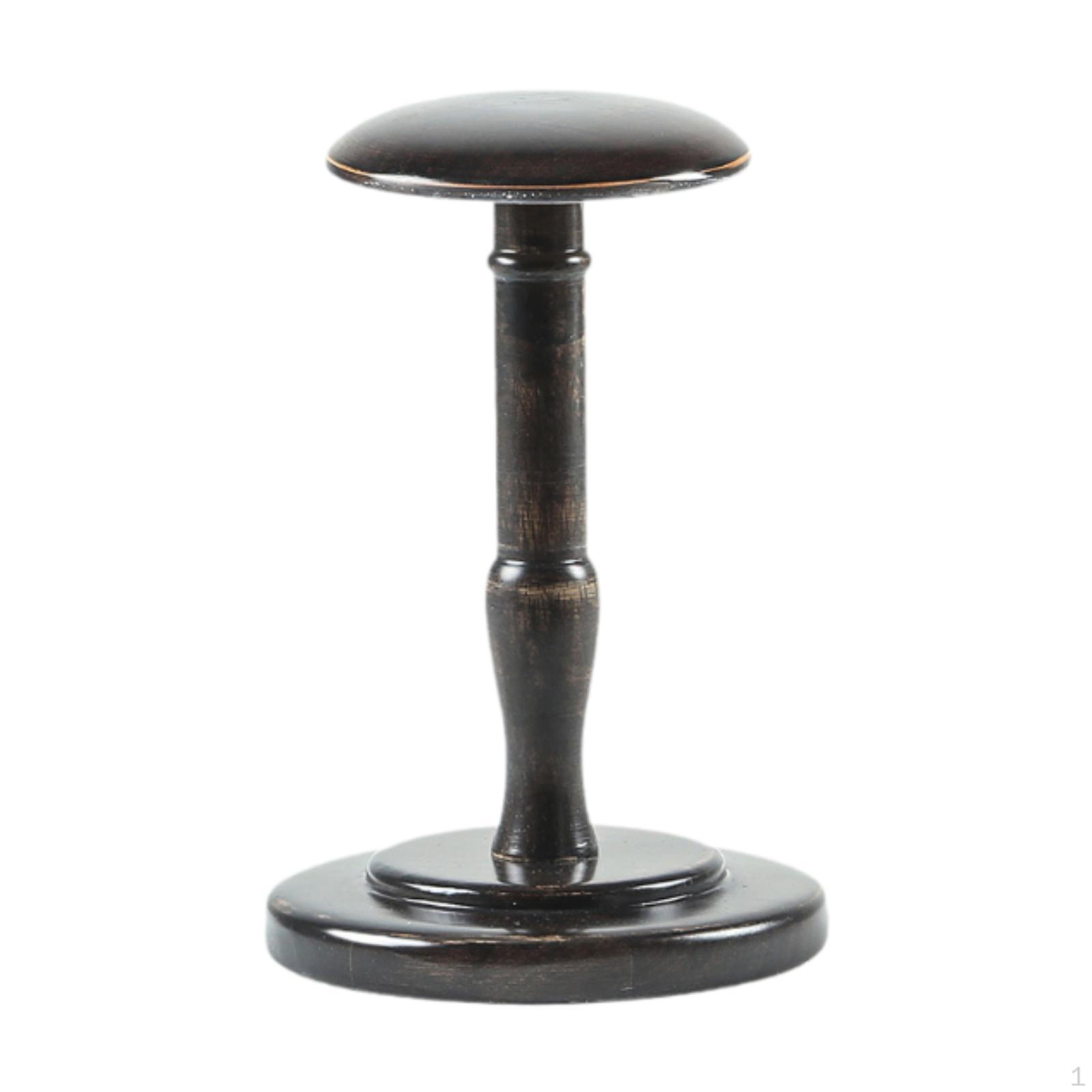 Стойка-подставка для демонстрации шляп-колпаков Держатель для украшений Деревянная стойка для магазина Дома Гостиной short чёрный