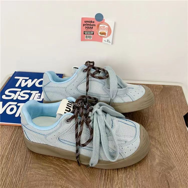 

Нежные кроссовки Ins Tide Fresh Green German кроссовки женские летние сетчатые дышащие кроссовки Forrest Gump повседневная спортивная обувь 35 озеро синий