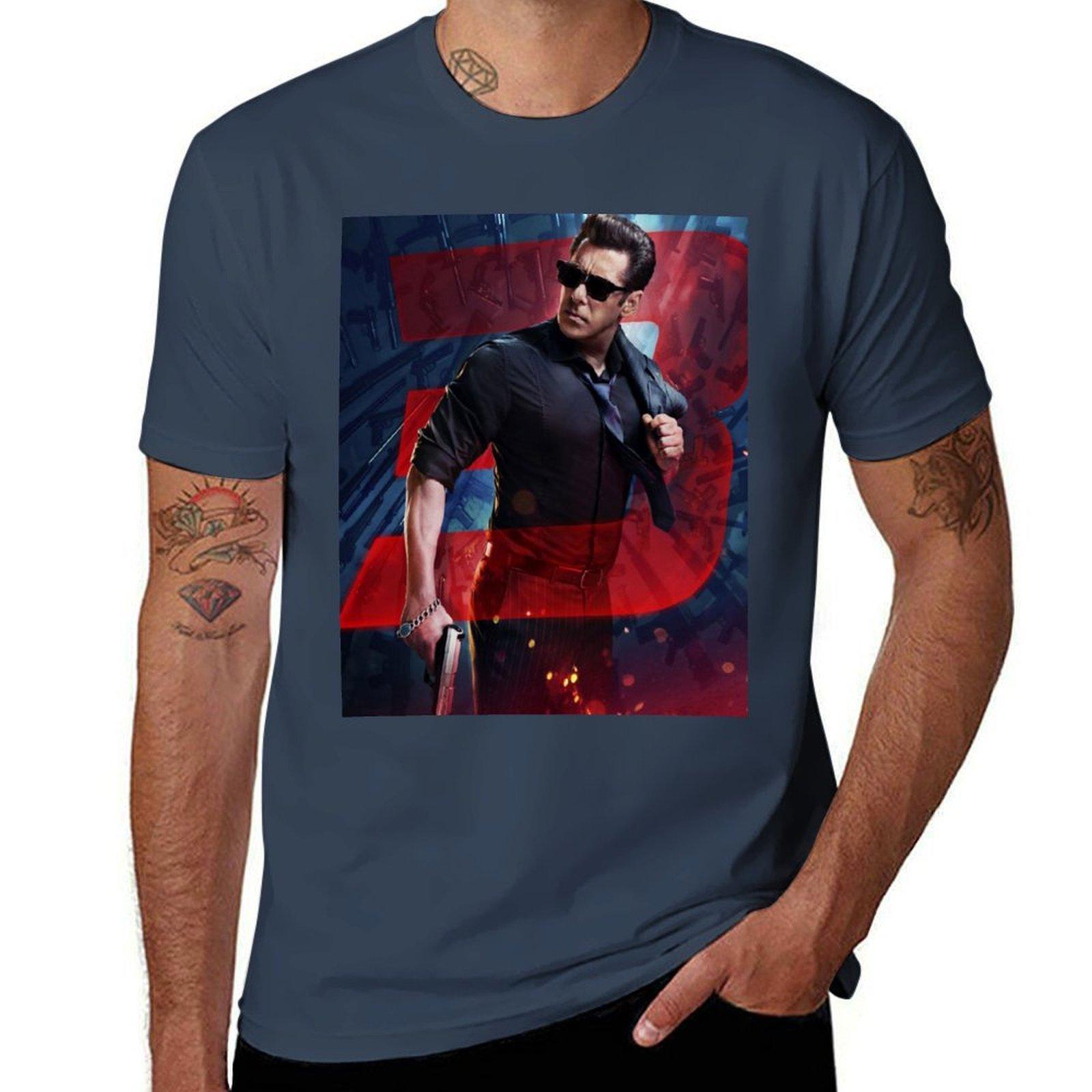 Гонка 3 - Футболка с Салманом Ханом футболка на заказ мужская футболка хлопок высокое качество Футболка S