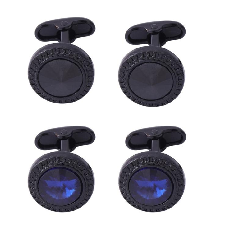 Mens Classical Alloy Cufflinks Eye-catching Crystal Cufflinks for Business Wedding Shirt Christmas Gift
