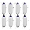 8pcs Heavy Duty PVC Boat Bumper Ribbed 4.3" X 15.7"