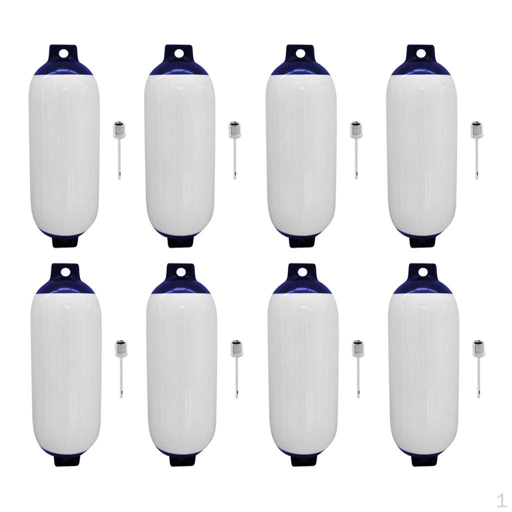 8pcs Heavy Duty PVC Boat Bumper Ribbed 4.3" X 15.7"