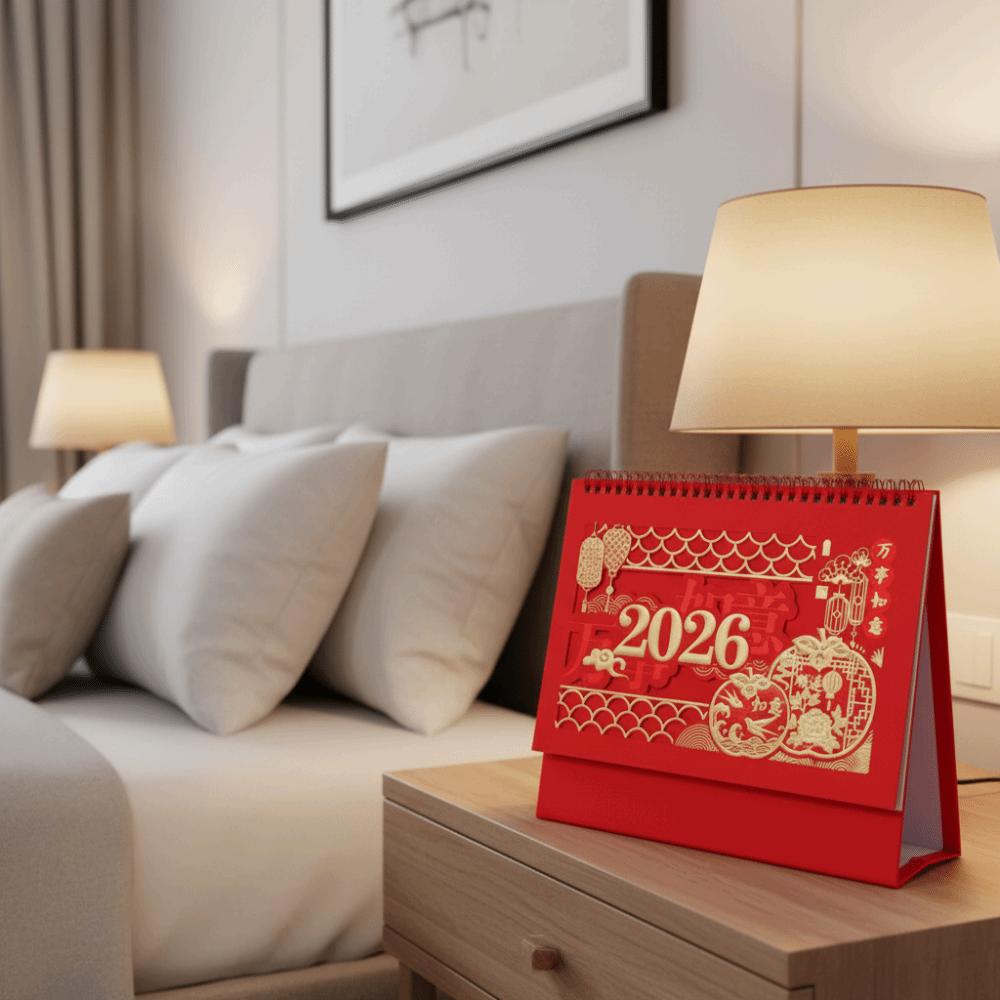 Zodiac Standing Flip Desk Calendar Traditional Desk Planner Festive Calendar Table Calendar  Office