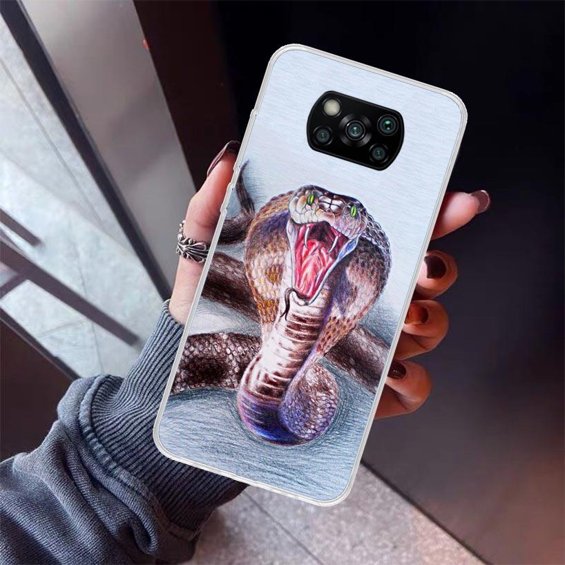 Animal Leather Snake Scales Phone Case For Xiaomi Poco X5 X6 X7 Pro F7 Ultra M7 Redmi 15C 15 13C 13 12C 12 10 10C 10A 9 9C 9T 9A