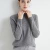 Women's Slim-Fit Autumn Sweater, Fashionable Half-High Neck, Versatile Pure Wool for Layering or Outerwear, Skin-Friendly.