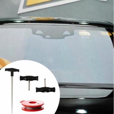 Car Windshield Removal Tool Kit Windscreen Remover Compact with Steel Wire for Automobile Glass