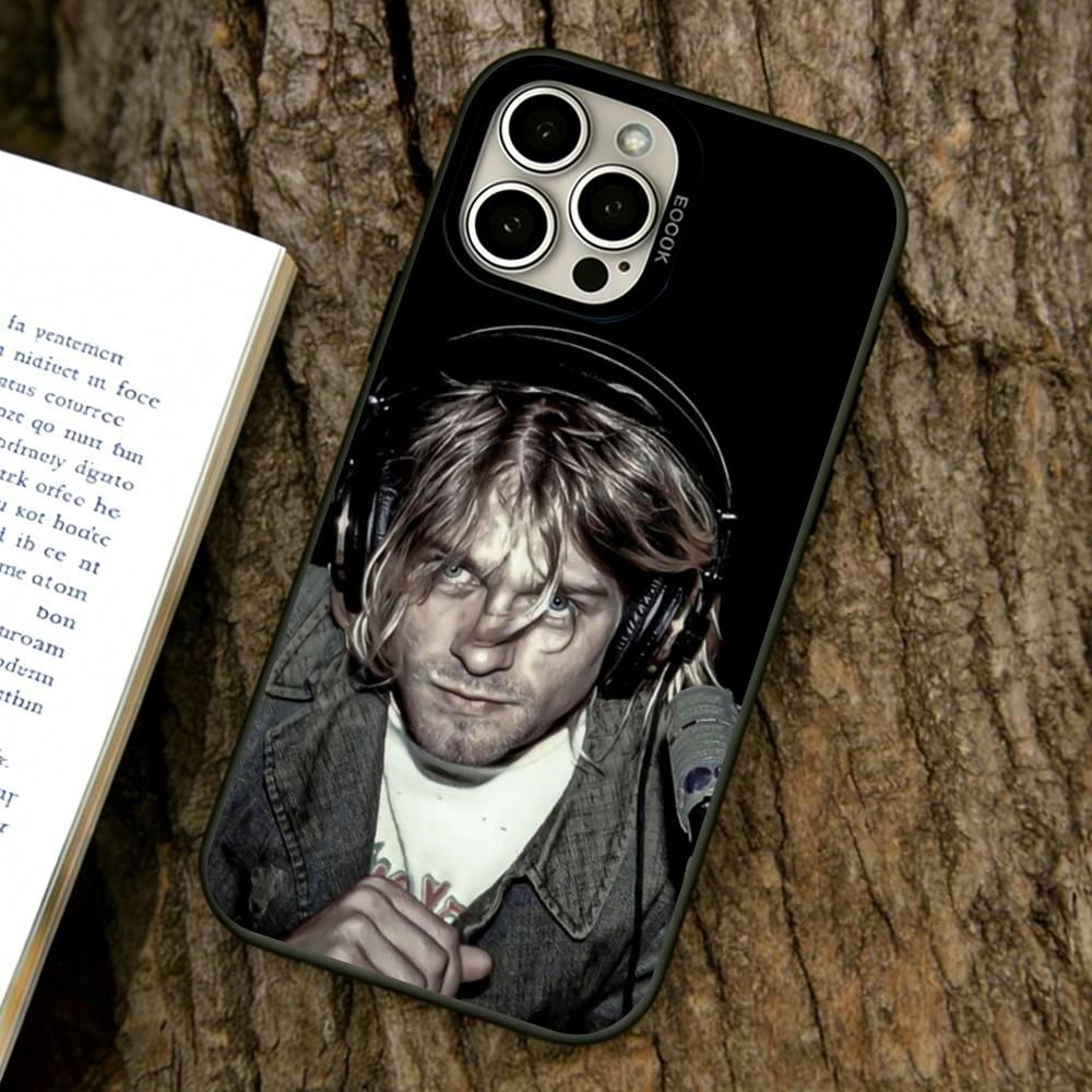 

Singer Kurt Cobain Phone Case For iPhone 17,16,15,14,13,12,11 Plus,Pro Max,XS,Colorful Silver Phone case Funda Cover iPhone16Plus
