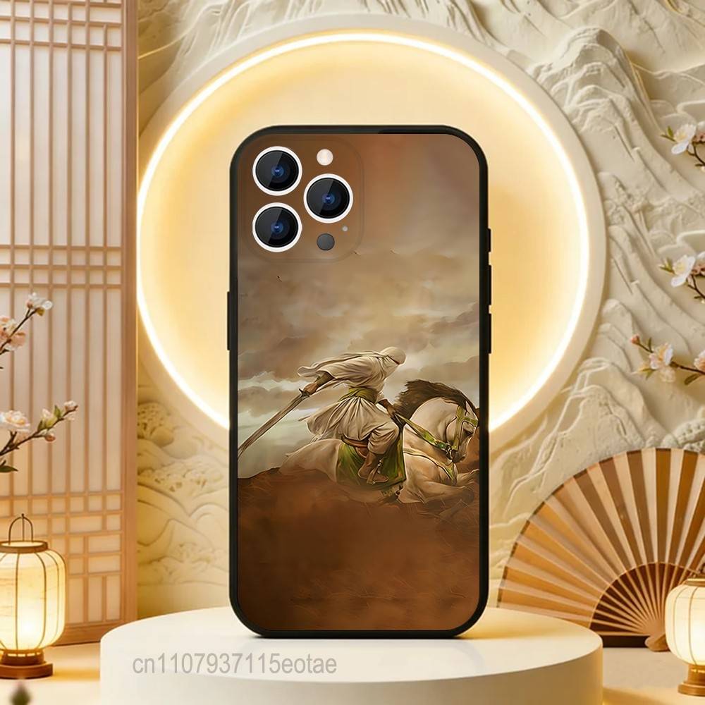 Imam Hussain Shia Ali KUNST Für iPhone 12,16,13,14,15,17,11,Pro,Max,Plus,E,Air,Mini TPU Weich zur Hautfreundlichen Handyhülle