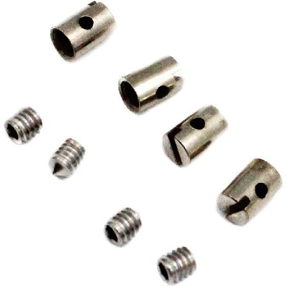 Ejoyous Solderless Throttle Cable Nipples, 4 Sets Solderless Cable Nipples 5mm Throttle Choke for Motorcycle Scooter Quad Mower