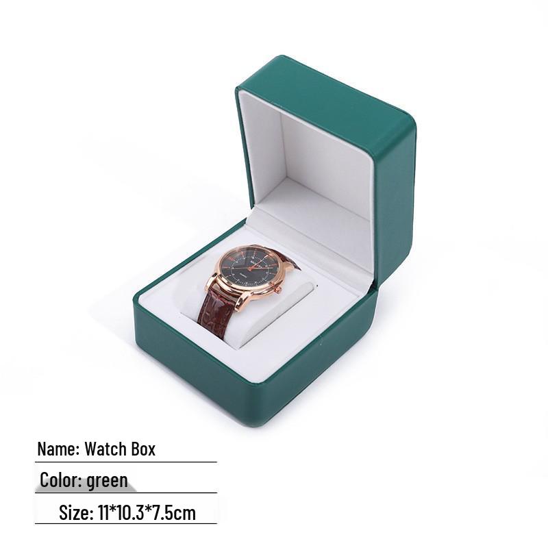 Frosted PU Flip-Top Watch and Jewelry Storage Box