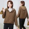 Giacca da Donna Primavera Autunno Inverno Larga Ispessita Calda Giacca Corta con Cappuccio Top Sottile