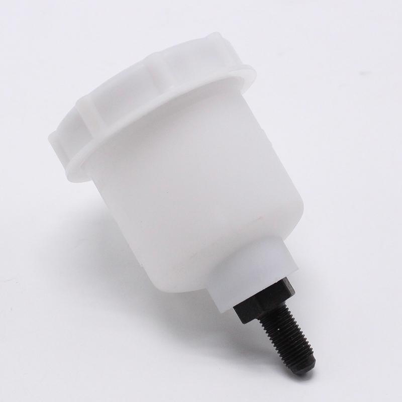 Car Brake Clutch Fluid Reservoir 7/16 Male Threaded Outlet 60mm Diameter ABS Material for Automotive Engine Compartment Use