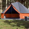 VidaXL Family Tent Tipi 8 People Grey and Orange Waterproof, Tent, Garden Tent, Outdoor Shelter, Tent of 94590
