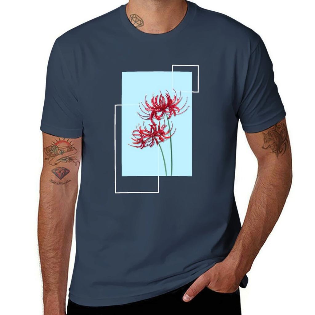 Spider Lily TShirt Heavy Duty Casual Work Tee