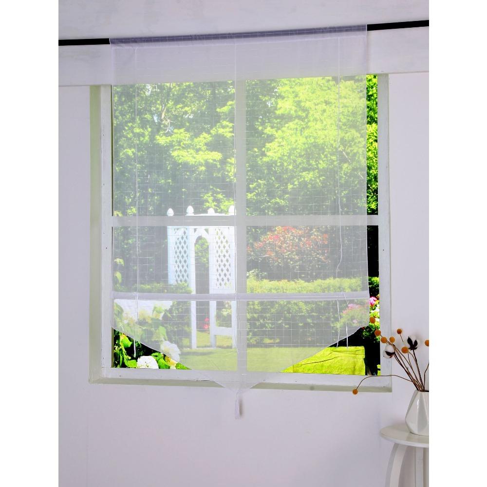 Roman Curtain, Lifting Curtain, Kitchen Study Balcony Floating, Embroidered Curtain Window Screen Sz-9