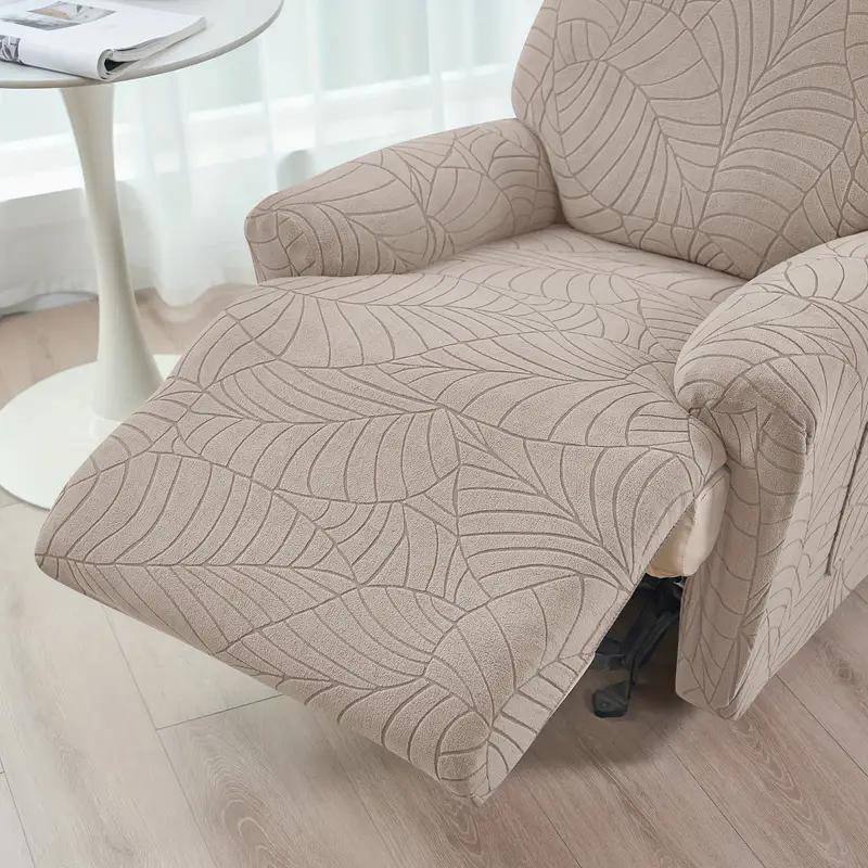 1 Seat Leaves Jacquard Recliner Chair Cover Dust-Proof Elastic Armchair Slipcover Single Sofa Slipcover For Living Room Decor