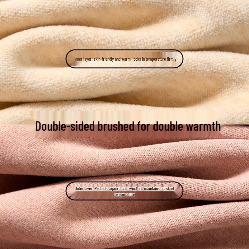 Oudifen Women's Thickened Wool Silk Thermal Underwear Set