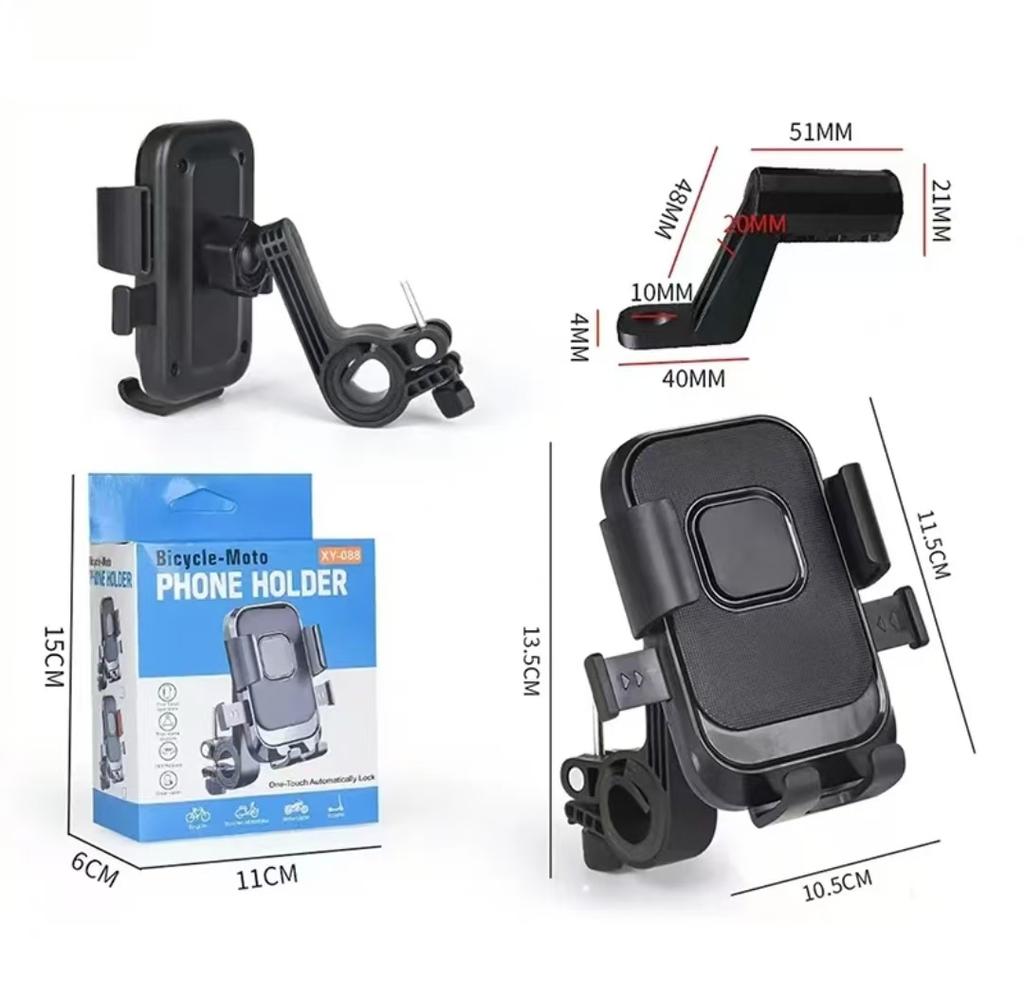Motorcycles Bicycles CellPhone Holder Free Rotation Mobile Phone Navigation Bracket For Riding Shockproof For iPhone Huawei Xiaomi Samsung Stand