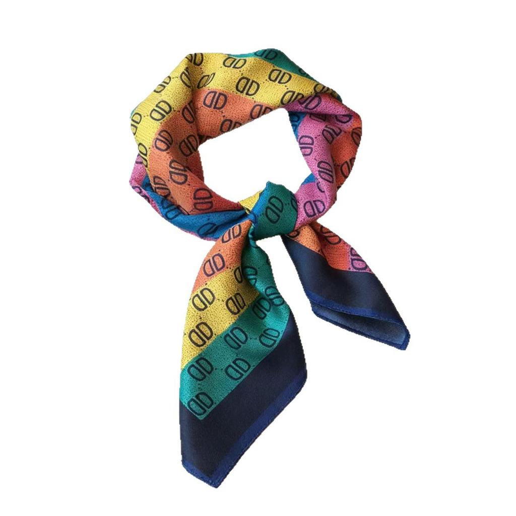 Retro Cashew Pattern Silk Square Scarf (70x70) - Versatile Long Ribbon for Neck