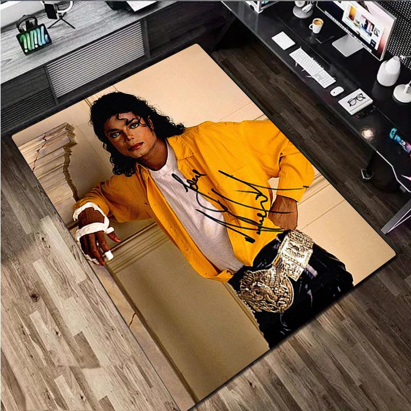 Michael Jackson Druck Teppich - Heimdekoration Teppich Für Wohnzimmer Schlafzimmer Bodenbelag Computerstuhl Bereichsteppich