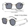 Unique Asymmetrical Square Round Sunglasses  Retro UV400 Clear Men Punk Sun Glasses Ocean Lens Shades for Women Men