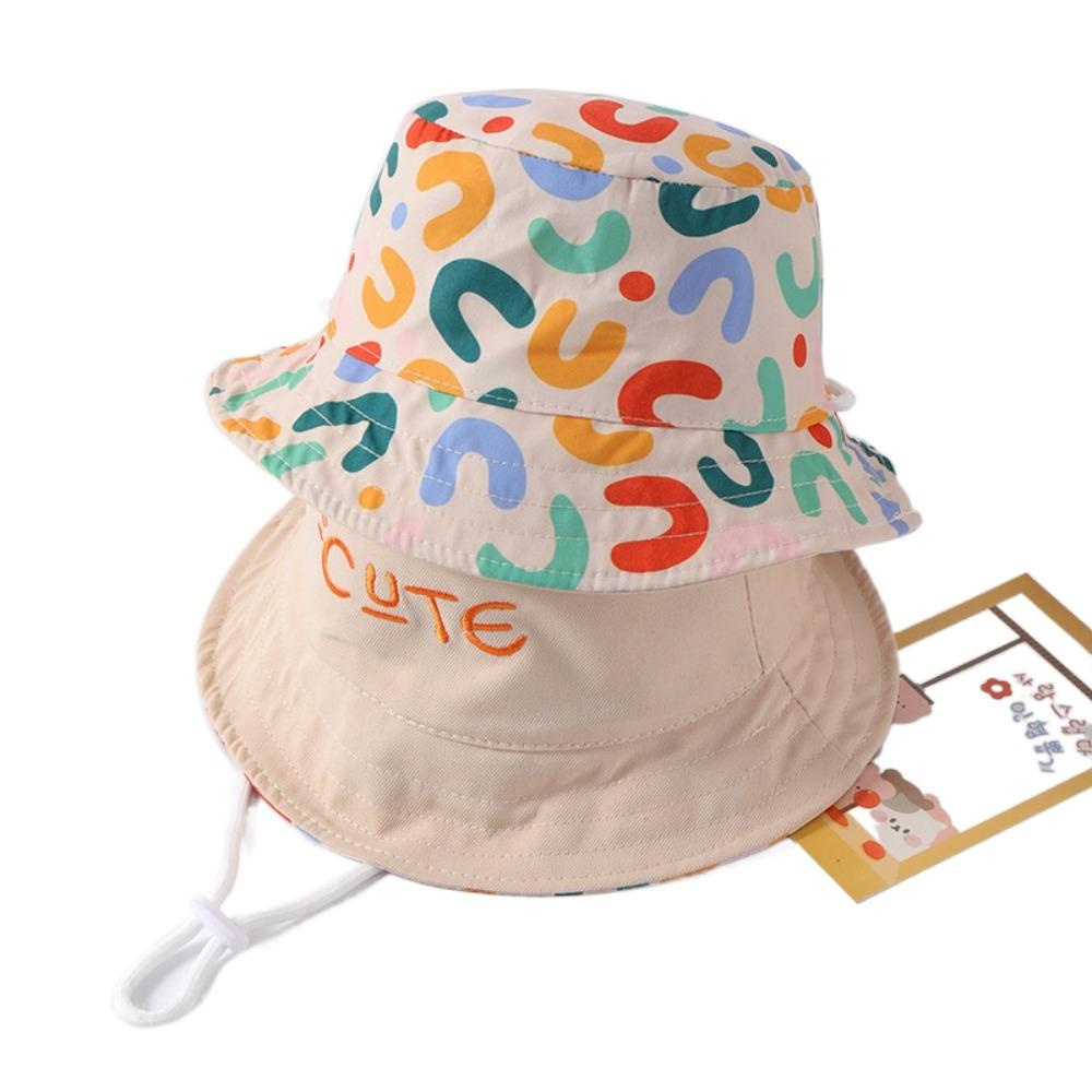Breathable Baby Shading Hat Cotton Children's Fisherman Hat Fashion Double Sided Kid Sunhat  Baby