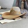 Popular European, American and Western Cowboy Hats, Men's and Women's Outdoor Fashion Splicing Hollow Breathable Anti-sun Hats