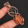 Unique Tree of Life Inspired Copper Pendant  Wire Wrap Amber Gemstone Pendant Charm Artisan Handcrafted Jewelry