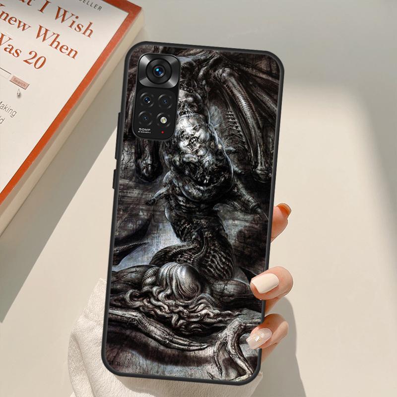 Hr Giger Li II Case For Xiaomi Redmi Note 11 Pro 8 9 11S 10S 9S Note 10 Pro Cover For Redmi 10 10C 9A 9C