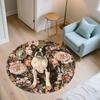 Raccoons & Dogs Pattern Round rug,Carpet Rug for Living Room Bedroom Playroom ,Non-slip Floor Mat,Holiday Gifts and Birthday Gifts.