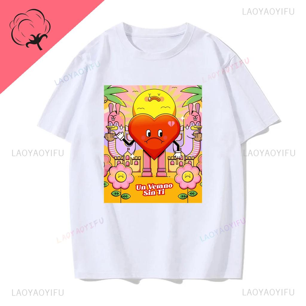 Un Verano Sin Ti Bad Bunny Tu No Eresyythkg Printed Pure Breathable and Summer Shortsleev Casual Oneck Comfortable Men Tshirt