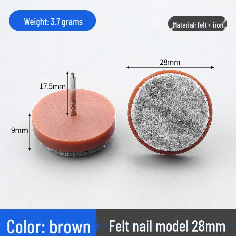 Yingya Anti-Slip Felt Leveling Feet for Furniture: White/Brown Pads for Cabinets, Tables, Chairs, Sofas