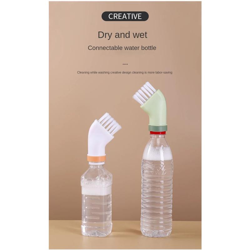 Creative Multi-purpose Cleaning Brush Can Be Connected Mineral Water Bottle Wet Dual-use Cleaning Brush Household Gap Brush