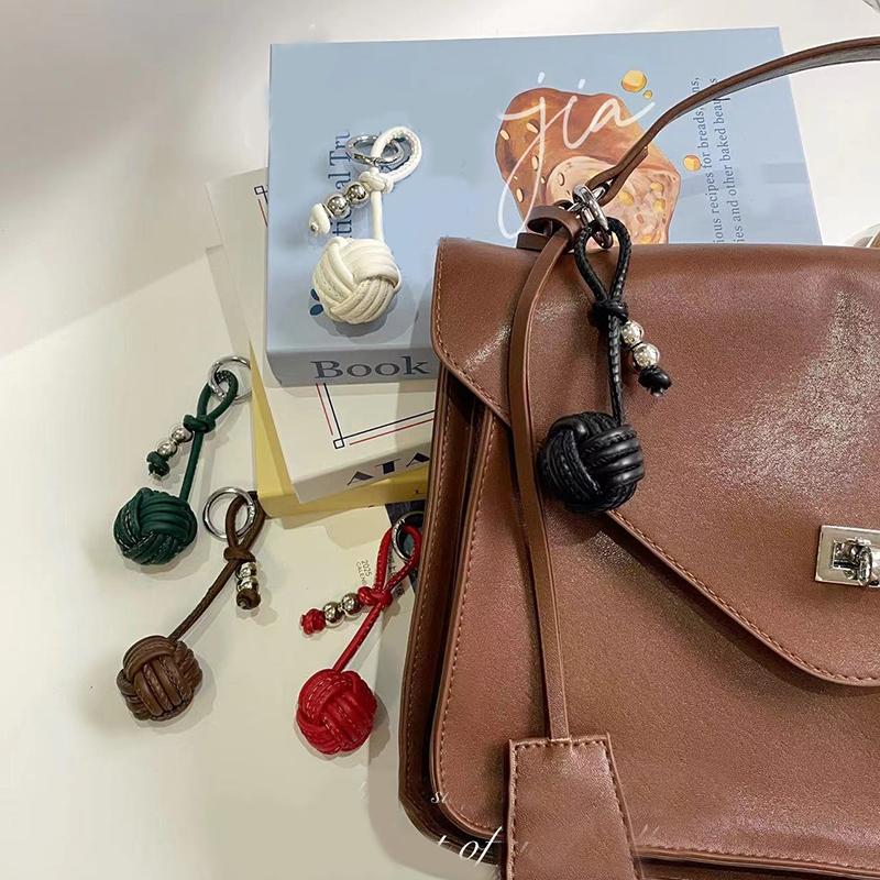 Bag Charm Charms Pendant Car Key Ring Backpack Decoration Accessories Gifts Elegant Ball Versatile Leather Phone Lanyard Bag