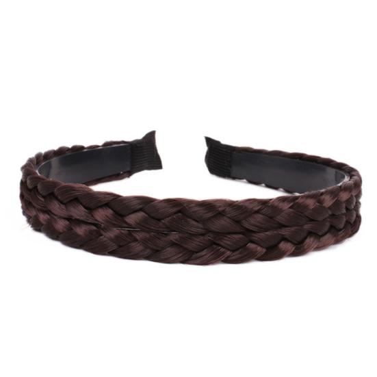 Women Chemical Fiber Synthetic Wig Hair Hoop Braided Headband Hairband Headwear