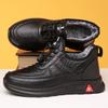 Winter Old North Cloth Shoes Men's Cotton Shoes Piled and Thickened To Keep Warm Middle-aged and Elderly Father Shoes Waterproof and Non-slip