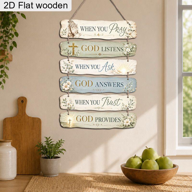Vintage Patchwork Wooden Sign Ornament—Living Room and Entryway Wall Decor—Artistic Ornament for Bed-and-Breakfast Backdrops