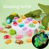 Mixed Mini Glowing Turtle Resin Miniature 3D Cartoon Dopamine Colored Resin Art Decorations DIY Phone Case Desktop Crafts