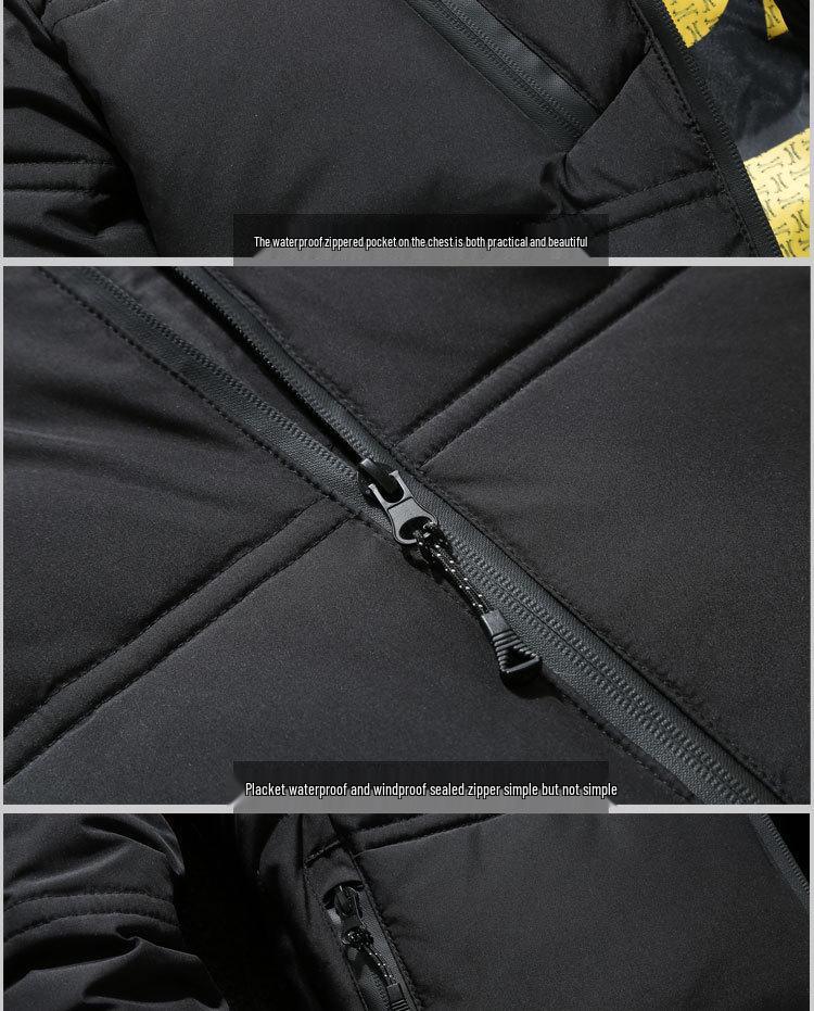 Men's Plus-Size Winter Cotton Jacket with Detachable Hat – Stylish, Warm, Thickened, Cross-Border Outdoor Sportswear