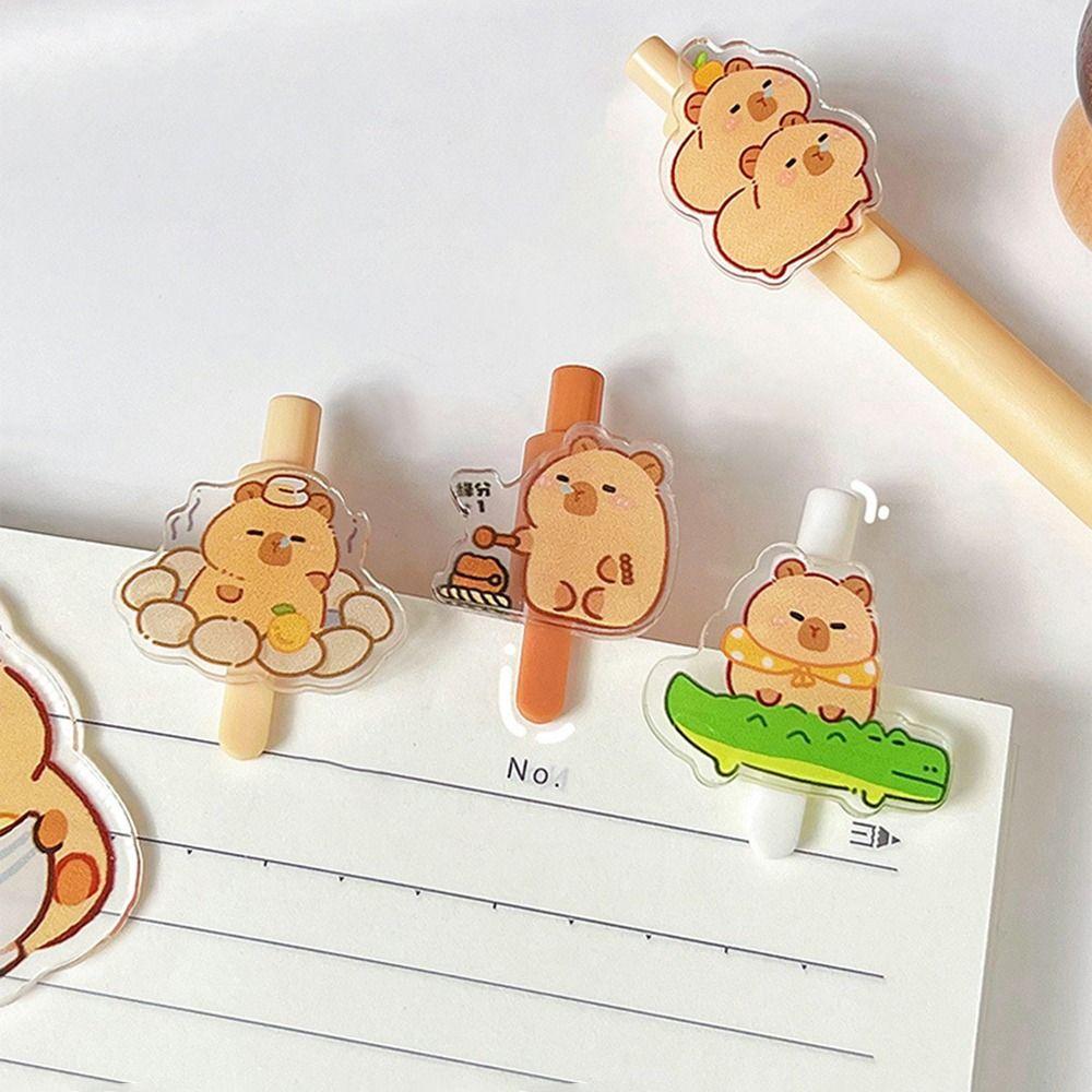 Creative Capybara Press Gel Pens Cartoon Anime Writing Supplies  Kids Toy Gift