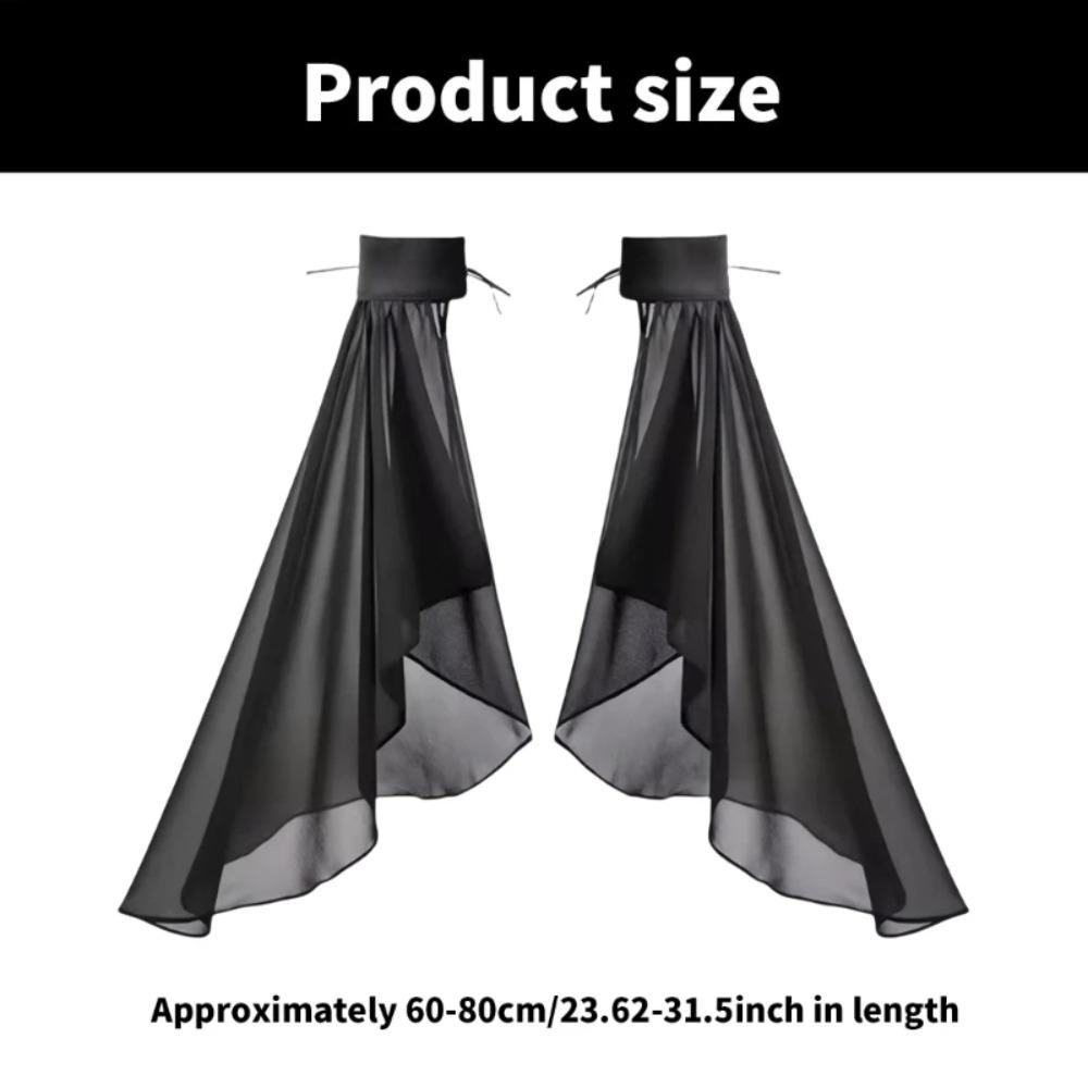 Long Tulle Chiffon Luxurious Gloves Long Arm Warmers Simple Detachable Sleeves  Costume