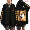 New Anime Printed Zipper Hoodie Men's and Women's Autumn/Winter Fashion Long Sleeve Hoodie Casual Zipper Sweatshirt