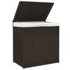 VidaXL Laundry Basket with 2 Sections Dark Brown 53x35x57 Cm 372035